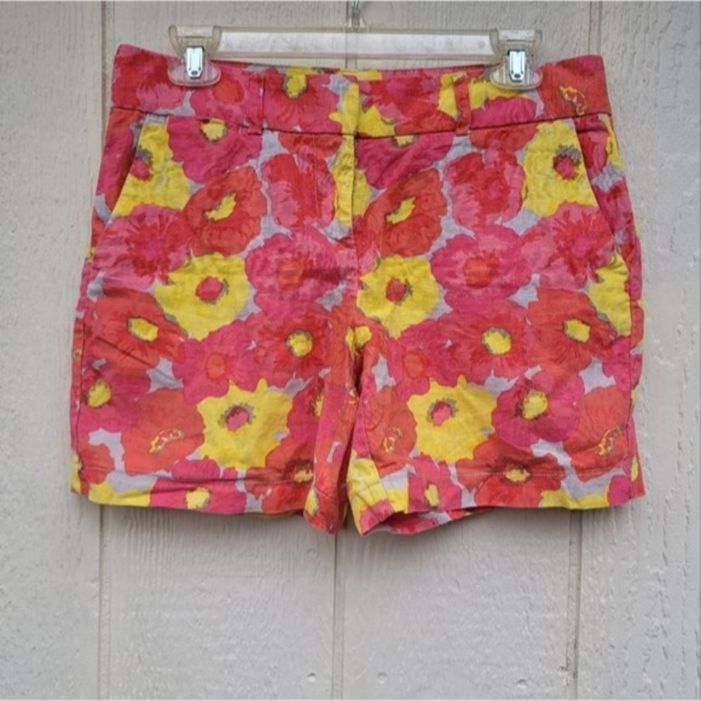 ann Taylor loft linen blend floral print shorts size 2 - Picture 1 of 4